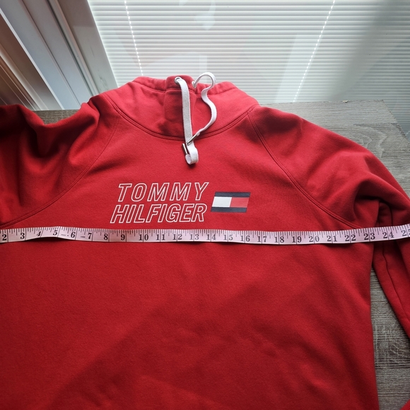 Tommy Hilfiger Sport Women’s Cropped High Neck Sweatshirt Red, Size Large - Picture 5 of 6